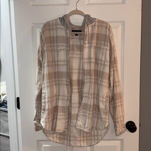 Pacsun Flannel Hooded Shirt